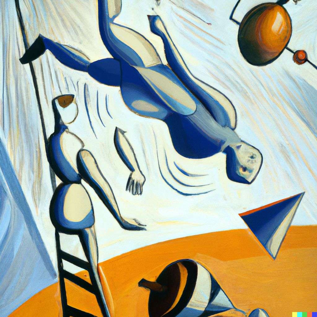 the discovery of gravity, painting by Pablo Picasso